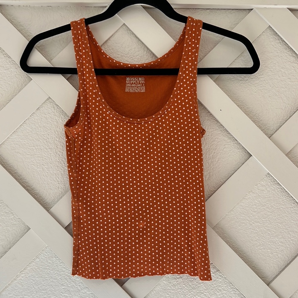 Orange polka dot crop top